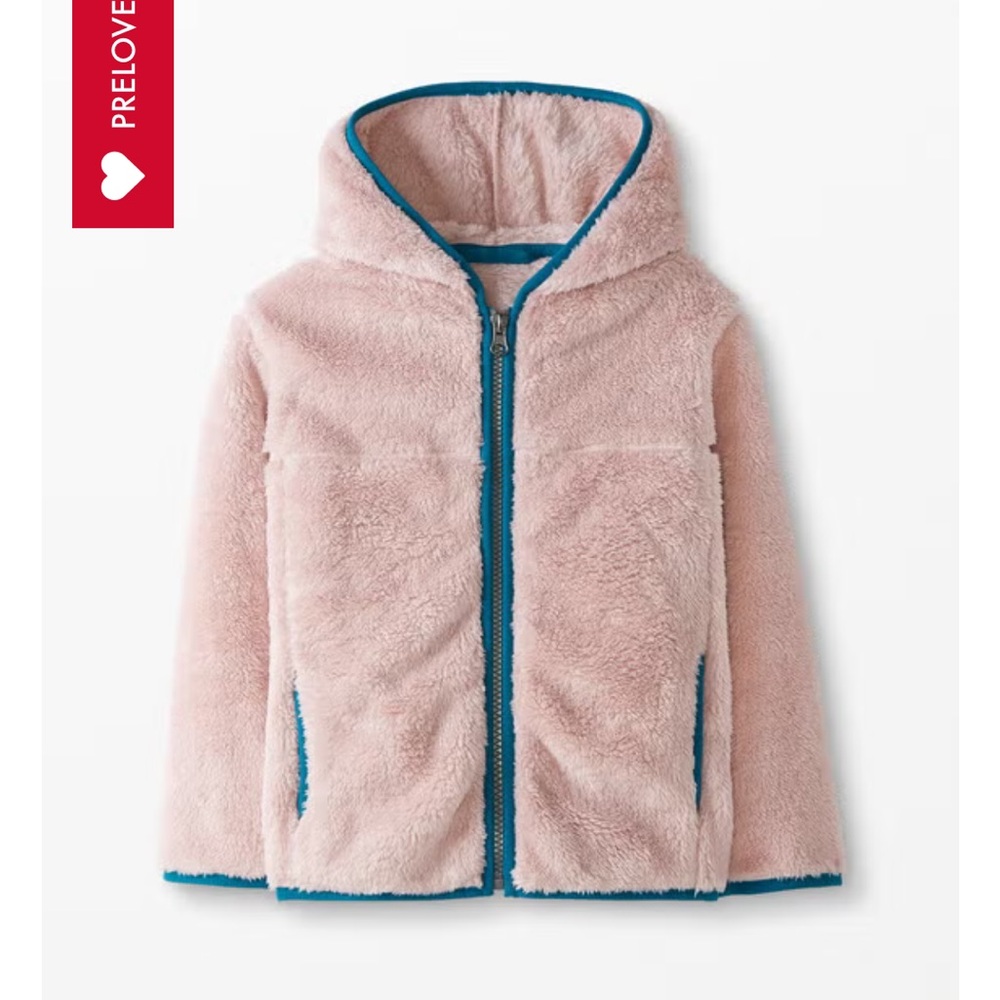 Hanna Andersson Pink Fleece with Green Trim